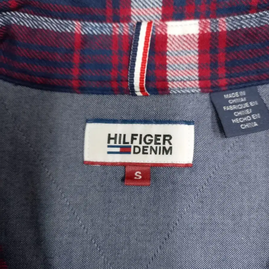 S85 HILFIGER DENIM 여성 체크 긴팔셔츠 S-185