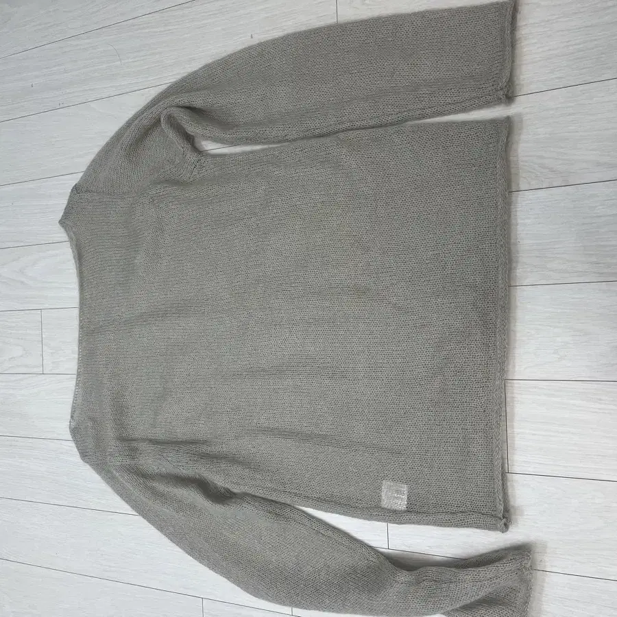 모이아 mohair boatneck knit