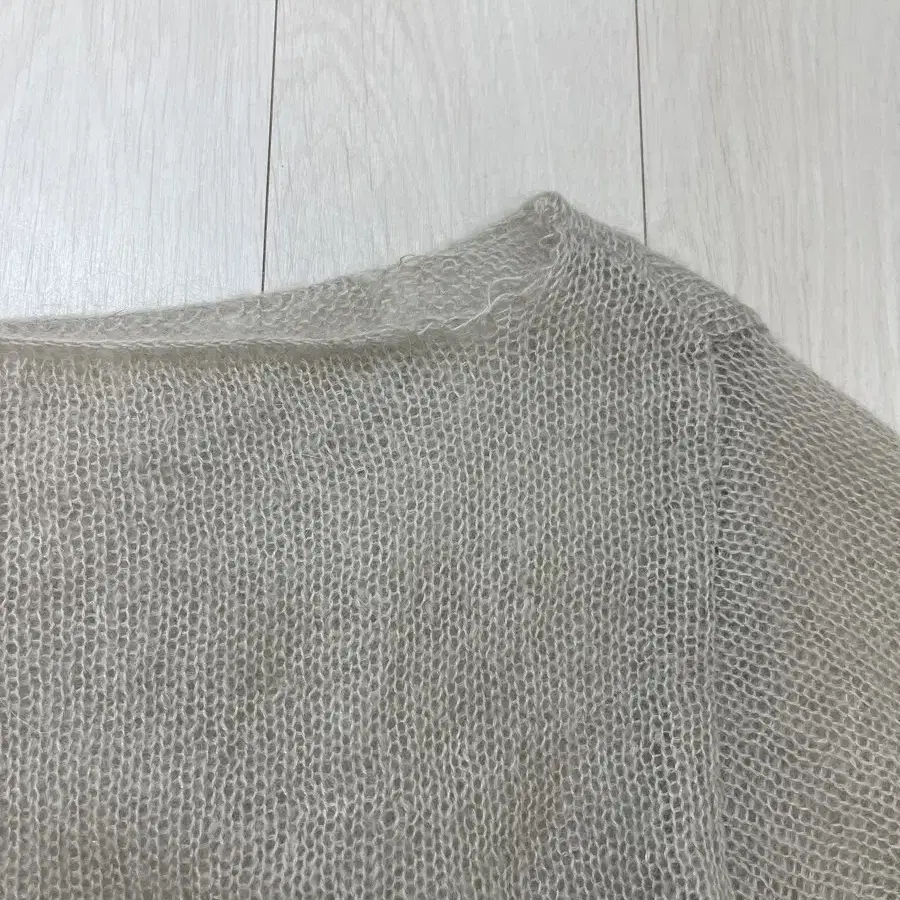 모이아 mohair boatneck knit