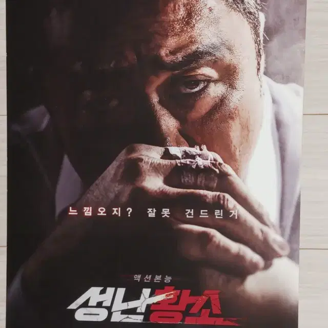 마동석 송지효 김성오 김민재 박지환 성난황소(2018년)전단지