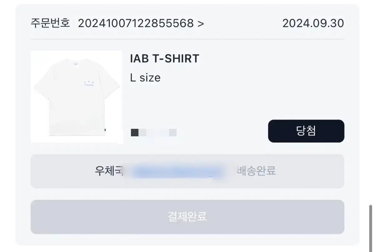 IAB T-shirt white/sky blue L size