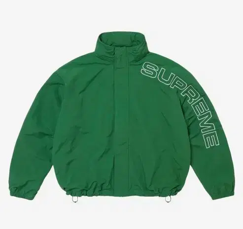 [XL] Supreme Spellout Embroidered Track Jacket Dark Green