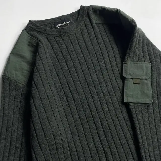 Eddie Bauer nylon patch sweater