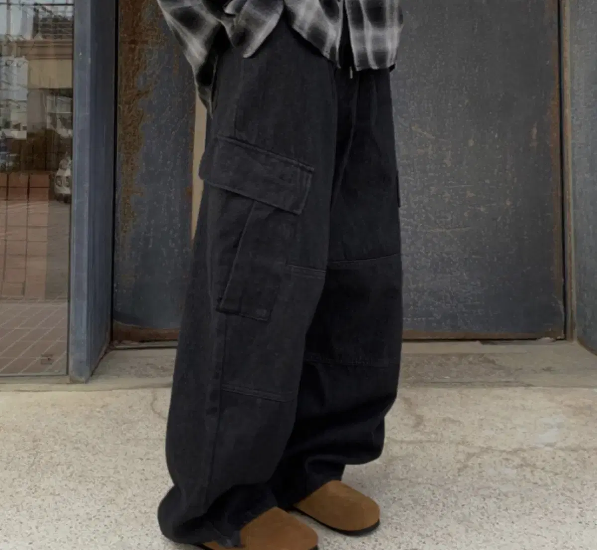 DenimCargo Wide Leg Pants