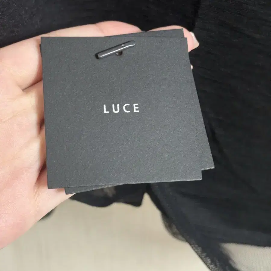 (새상품) LUCE 시스루 블랙 티셔츠