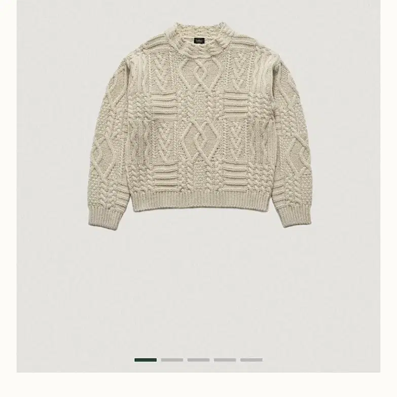 더바넷 ivory fisherman knit sweater