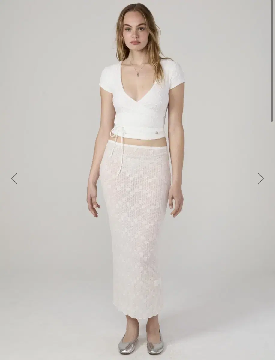 글로니 ISLAND SHEER LONG SKIRT (IVORY)