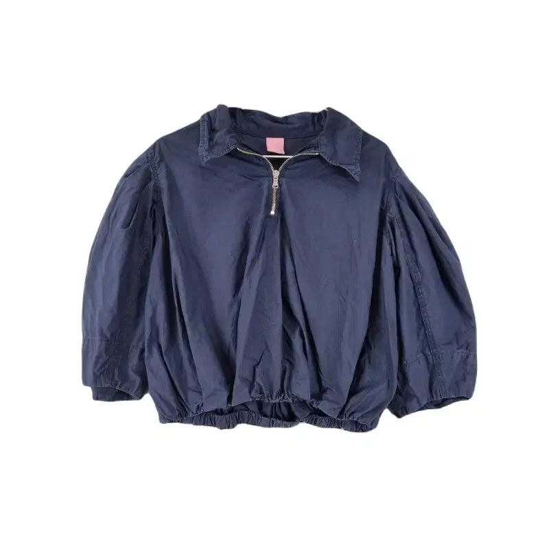 E4507 ANOI Women's 55 Navy Vahn Zip-up Crop Shirt/Dirk