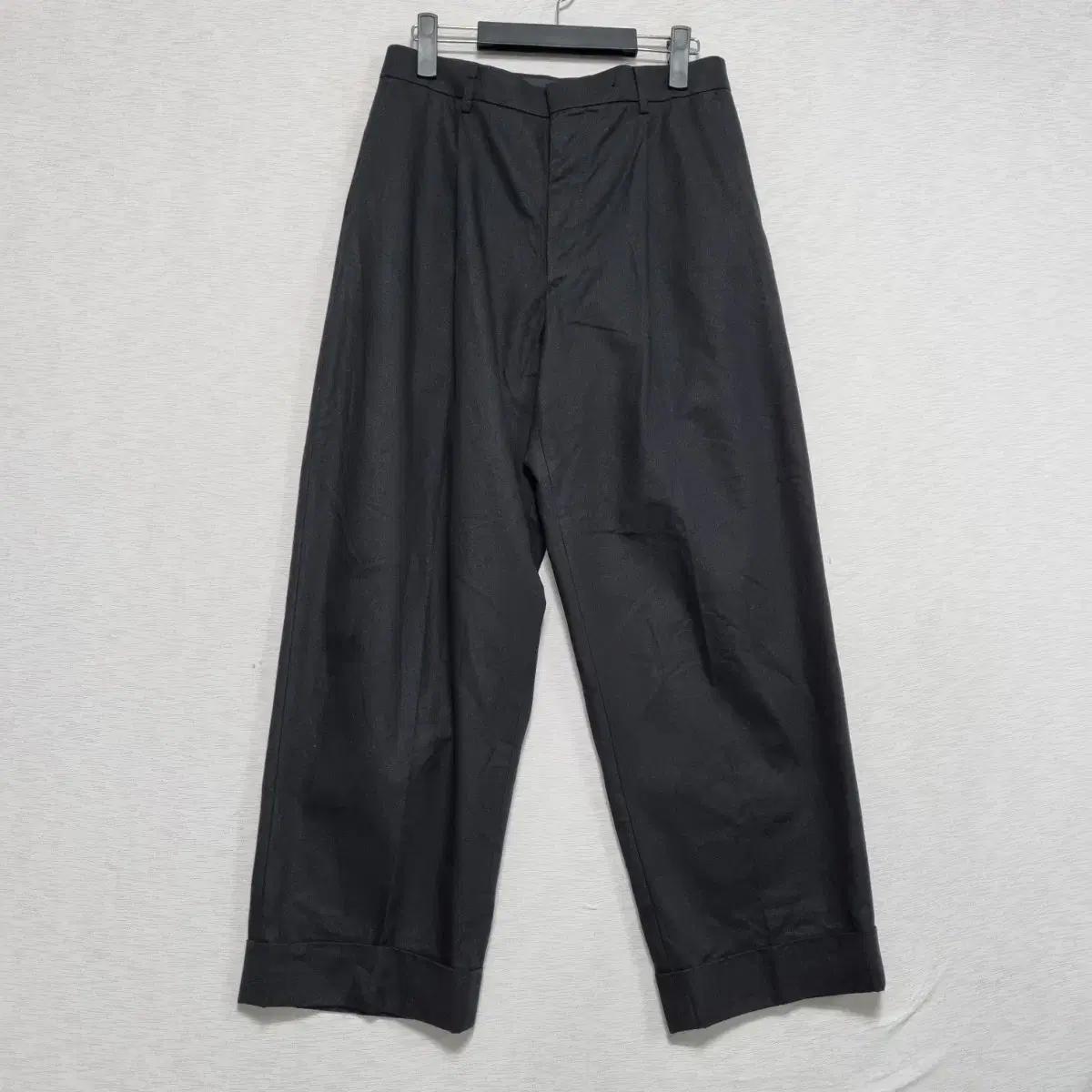 Mod Intermittent One-Tuck Black Cabra Pants Men's 30"-1014