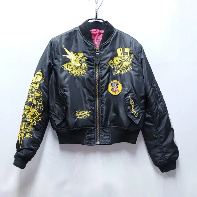 ED HARDY 에드하디 리버시블 자수 스카잔 항공점퍼 패딩점퍼 C602