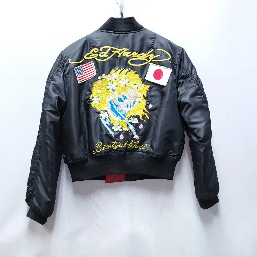 ED HARDY 에드하디 리버시블 자수 스카잔 항공점퍼 패딩점퍼 C602