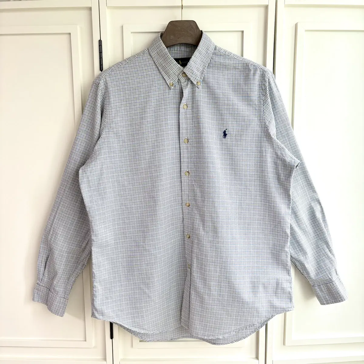 [2XL] Polo Blue Brown Check Shirt CK8176