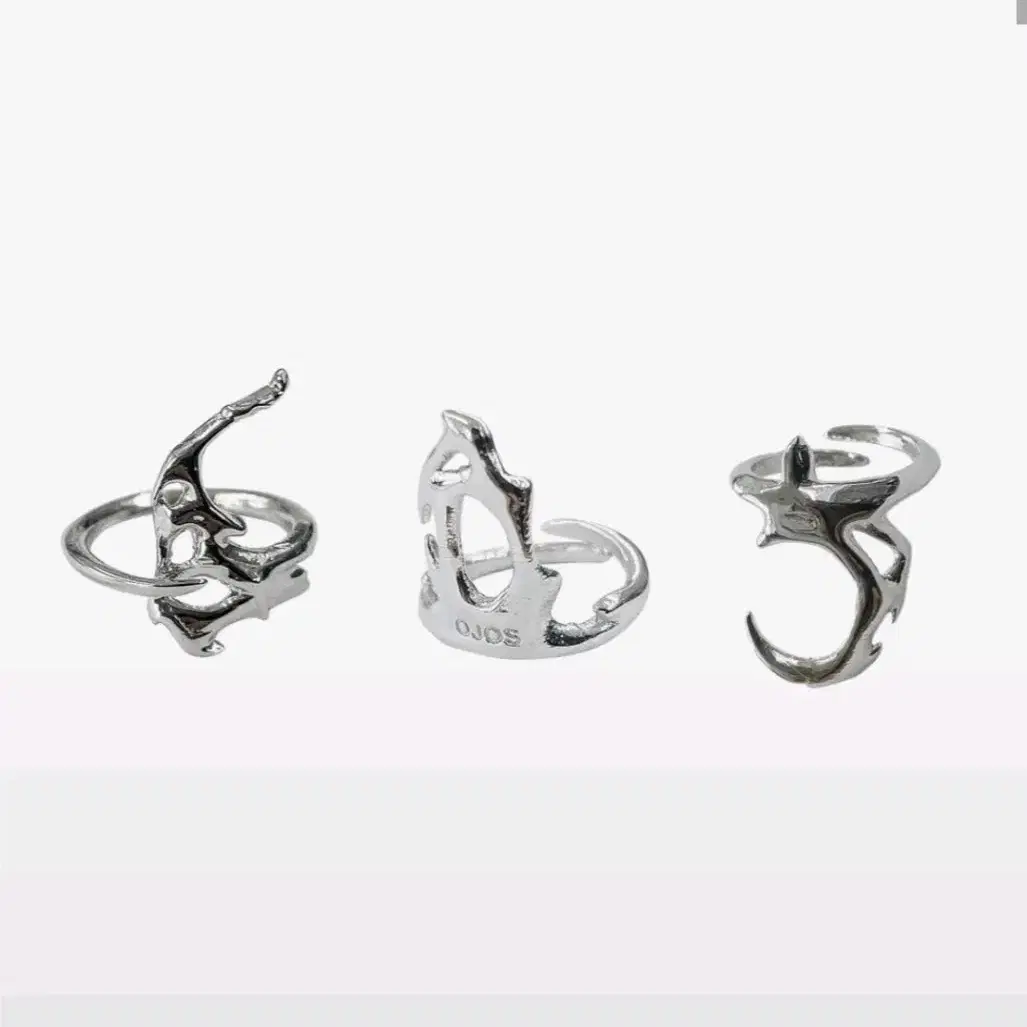 오호스 Stream Nail Ring (SET) / Silver