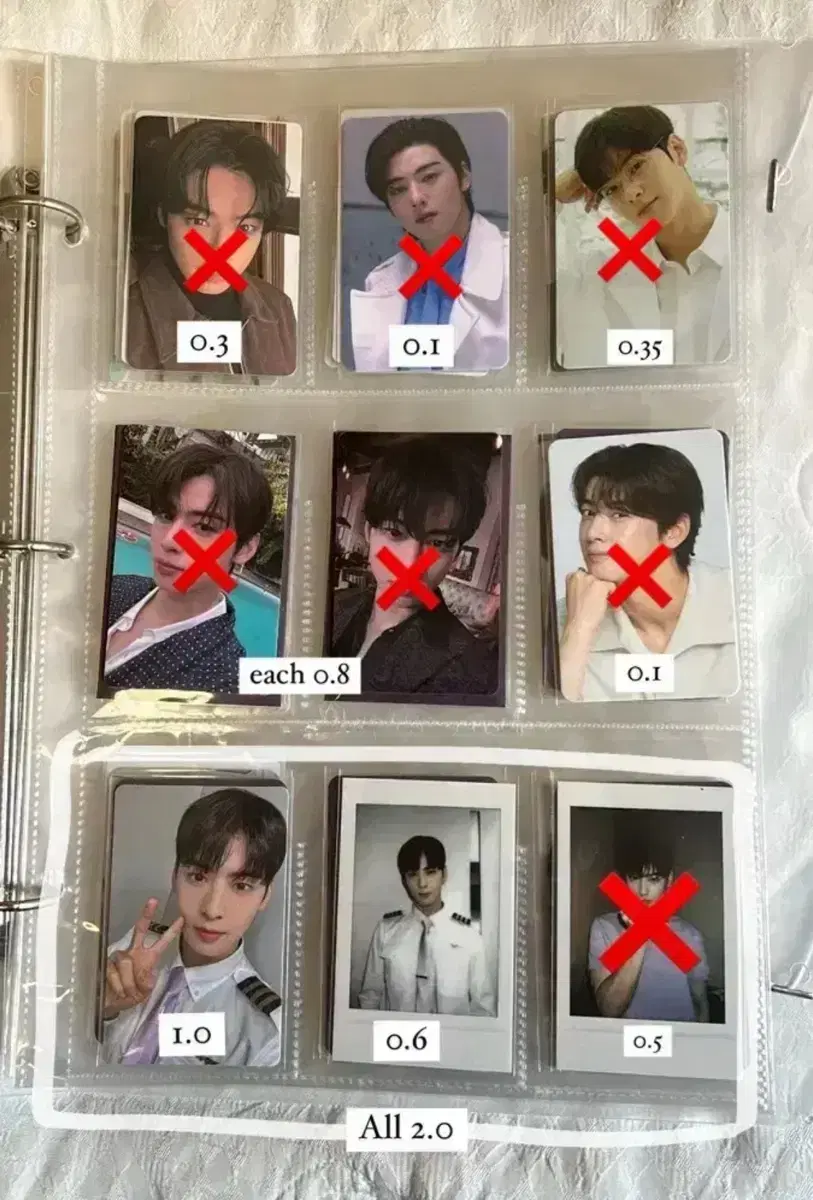 Source) astro cha eunwoo photocard sells