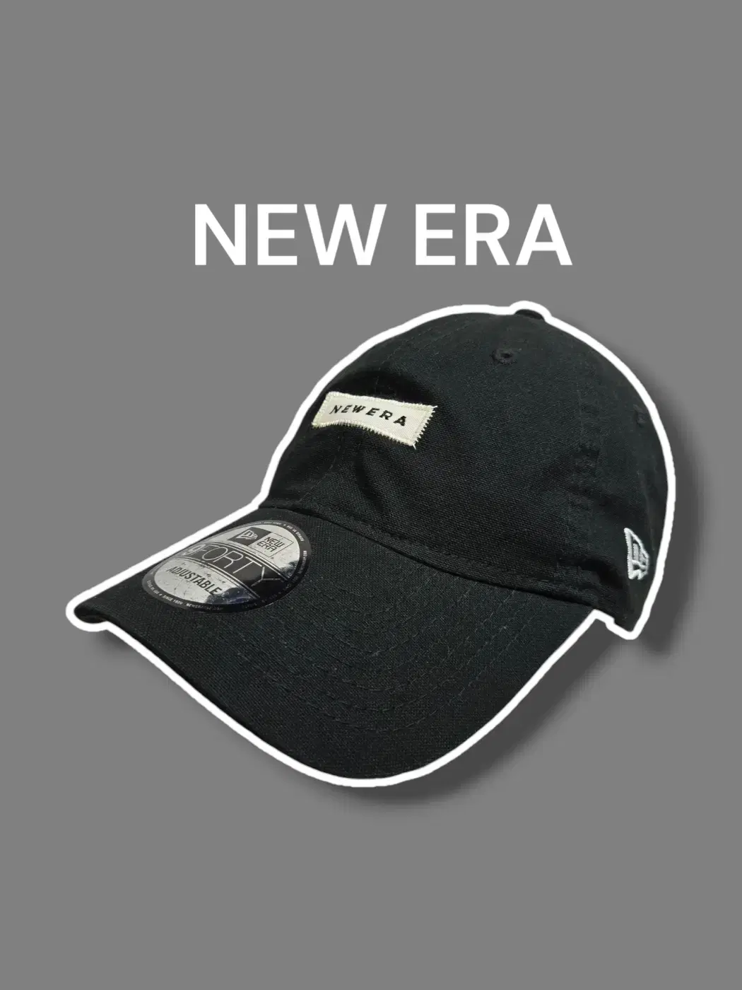 NEWERA 뉴에라 워시드 덕 캔버스 볼캡 블랙 /1014