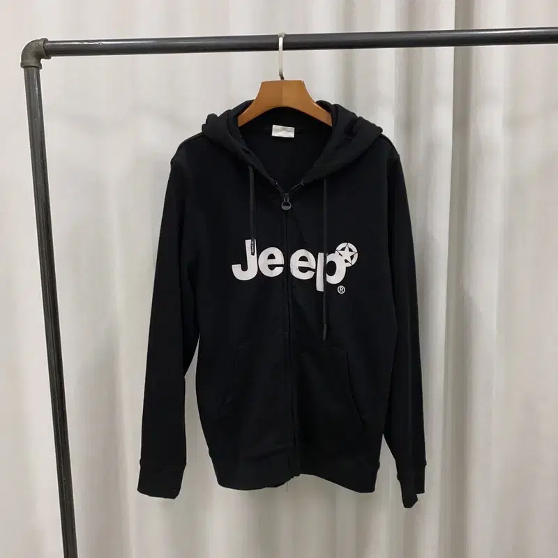 지프 JEEP 블랙 빅로고 후드집업 100 A07330