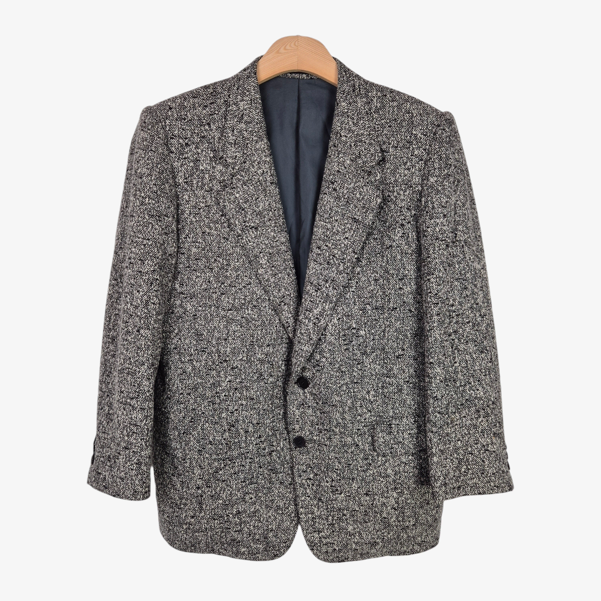 [100] YSL Yves Saint Laurent gray cashmere-blend wool blazer