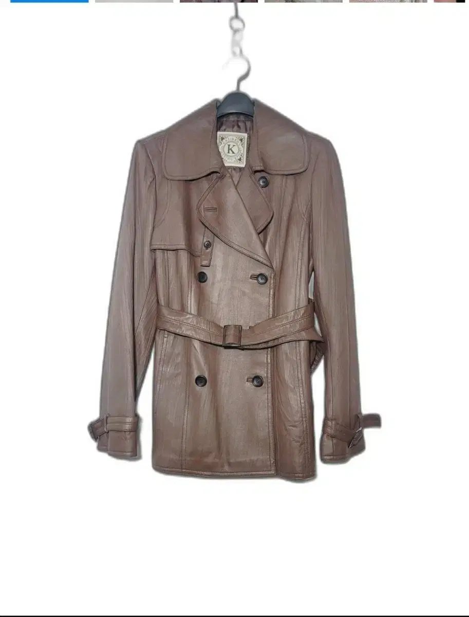 KASIBADY Double sheepskin jacket with belt