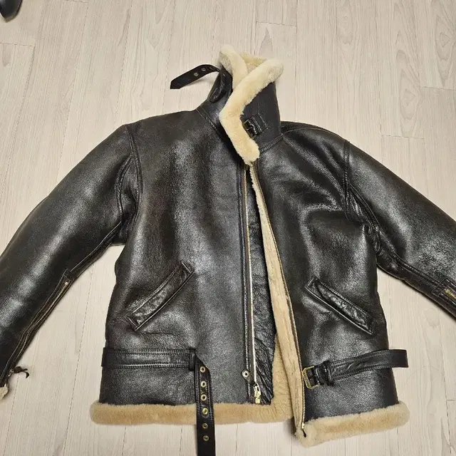 콕핏 usa 무스탕 r.a.f sheepskin bomber jacket