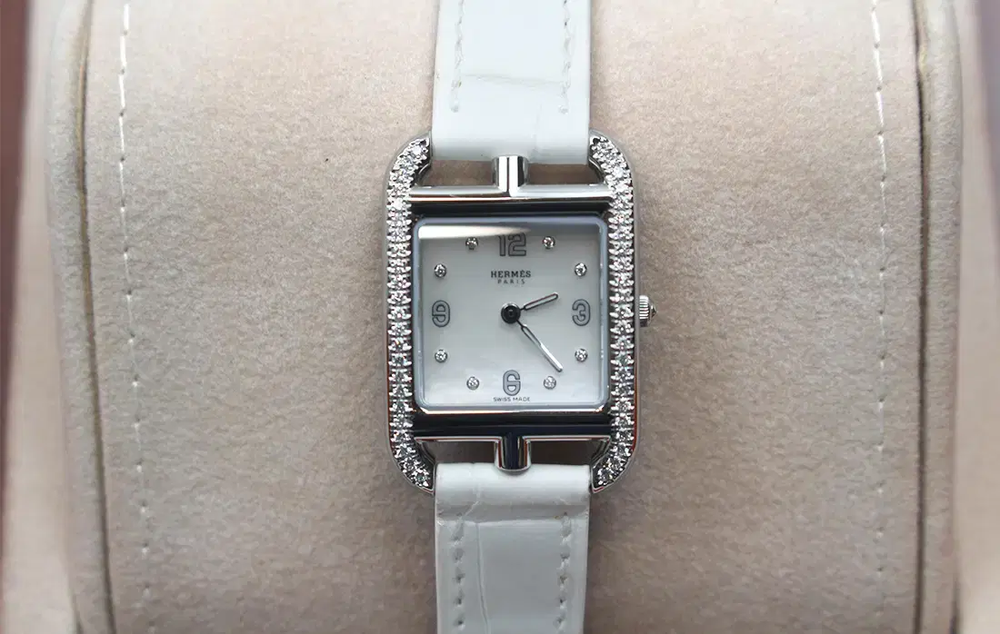 [Pre-Owned] Hermès Cape Cod Steel dia Small Blanc Ladies Watch