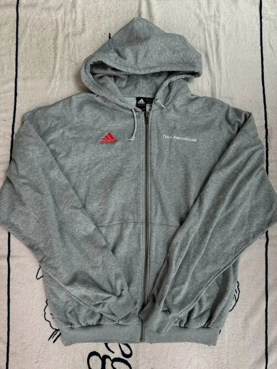 Gosha Lubchinsky x Adidas Oversized Zip-up Hoodie Gray Gosha Ru