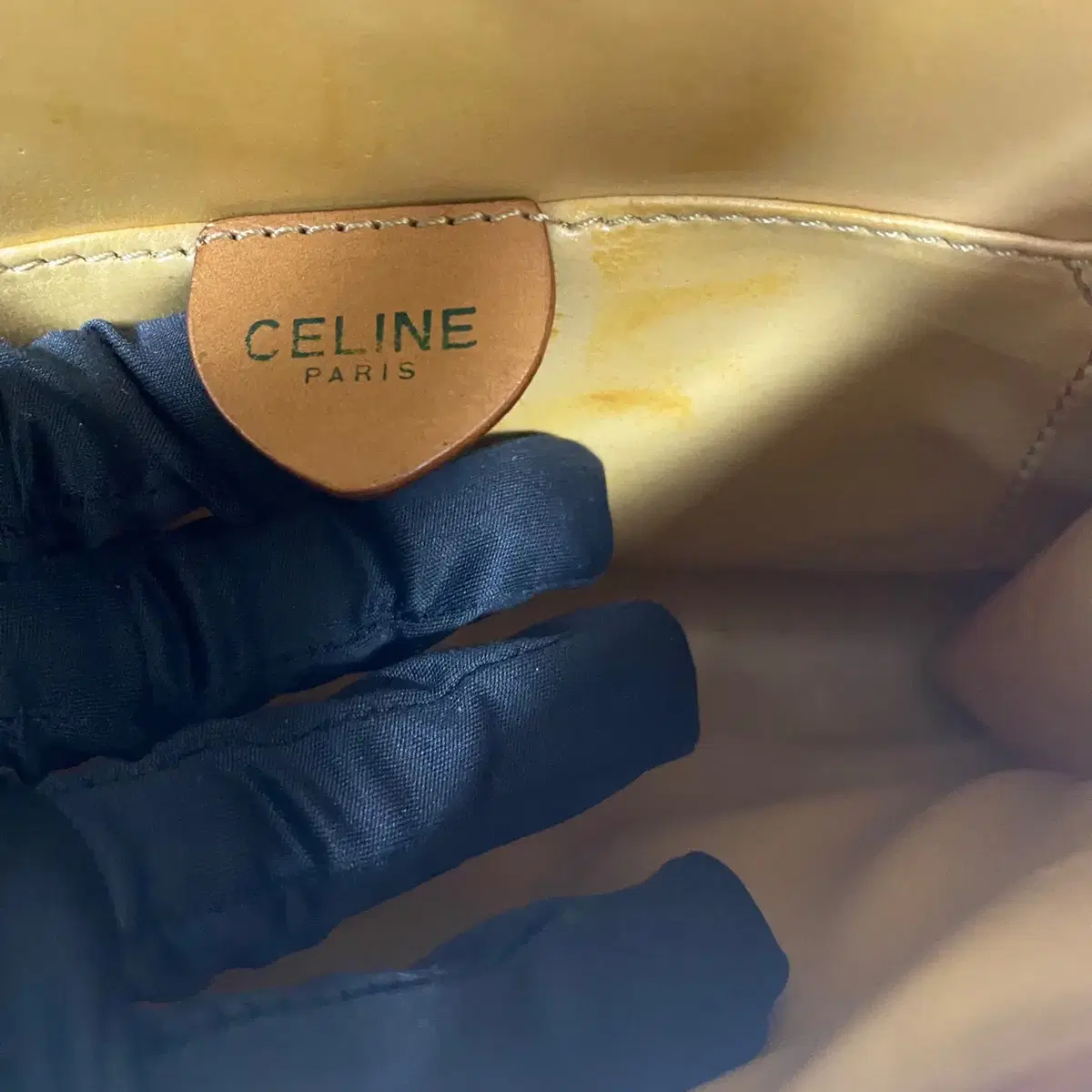 CELINE / 빈티지 셀린느 화이트 마카담 양면 숄더백