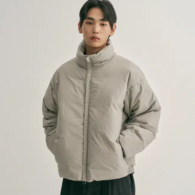 어나더오피스 Snowman Down Jacket(Khaki-Gray)