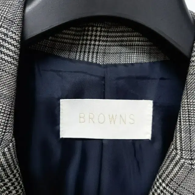 새 BROWNS 춘추 체크 트렌치형 맥시코트 F