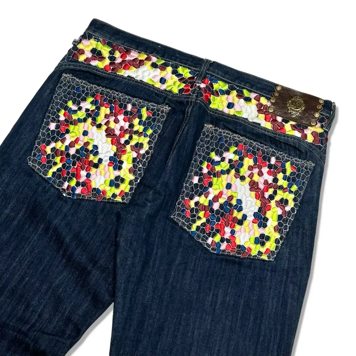 00s KANJI JEANS 칸지진스 포켓 자수 청바지