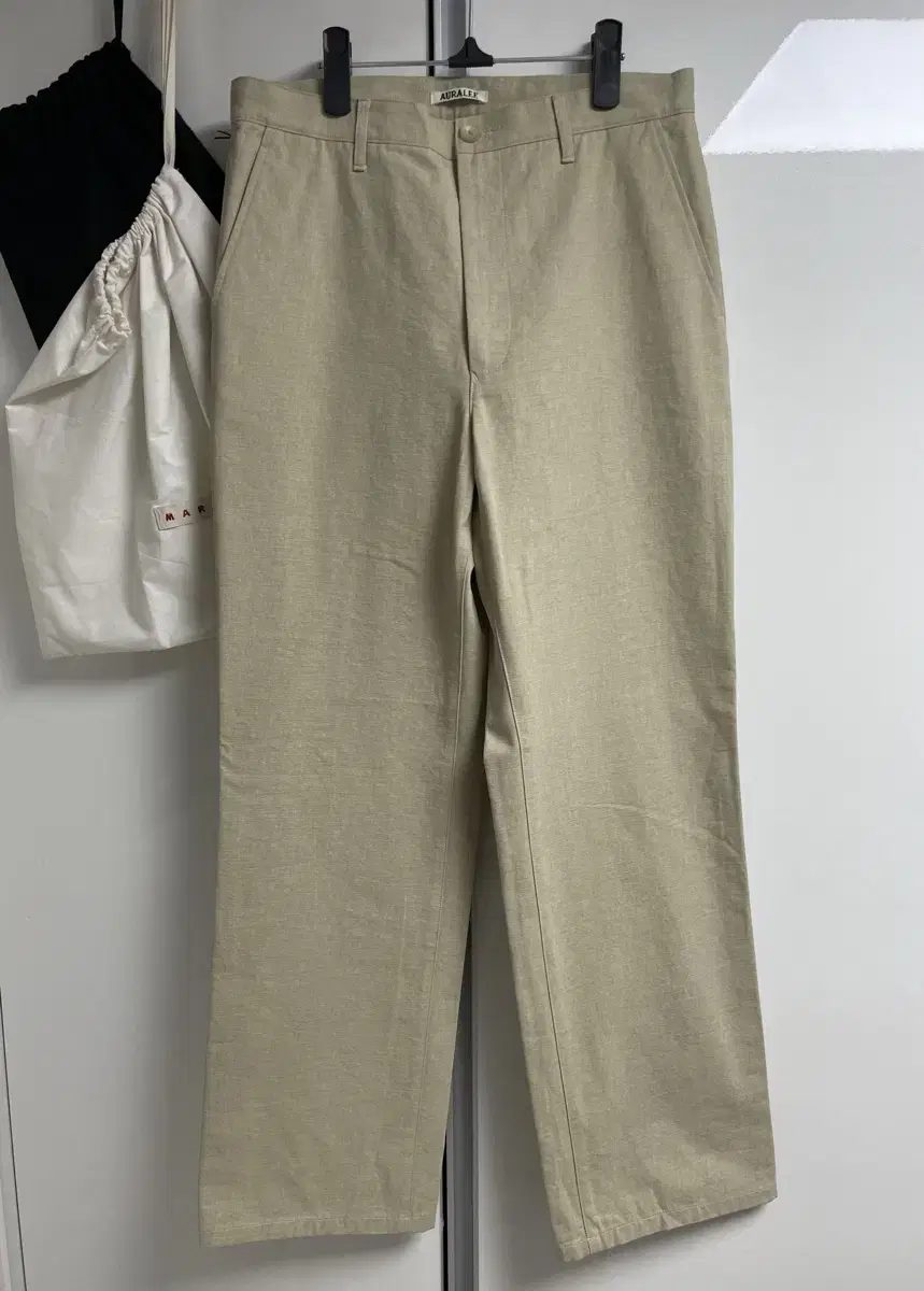 [4] 오라리 Washed Hard Twist Canvas Pants