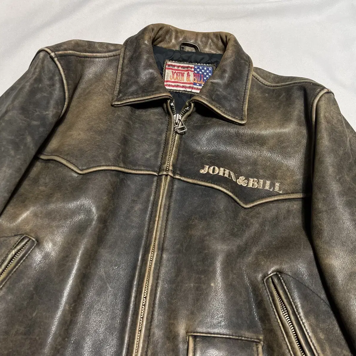 JOHN&BILL vtg leather jacket