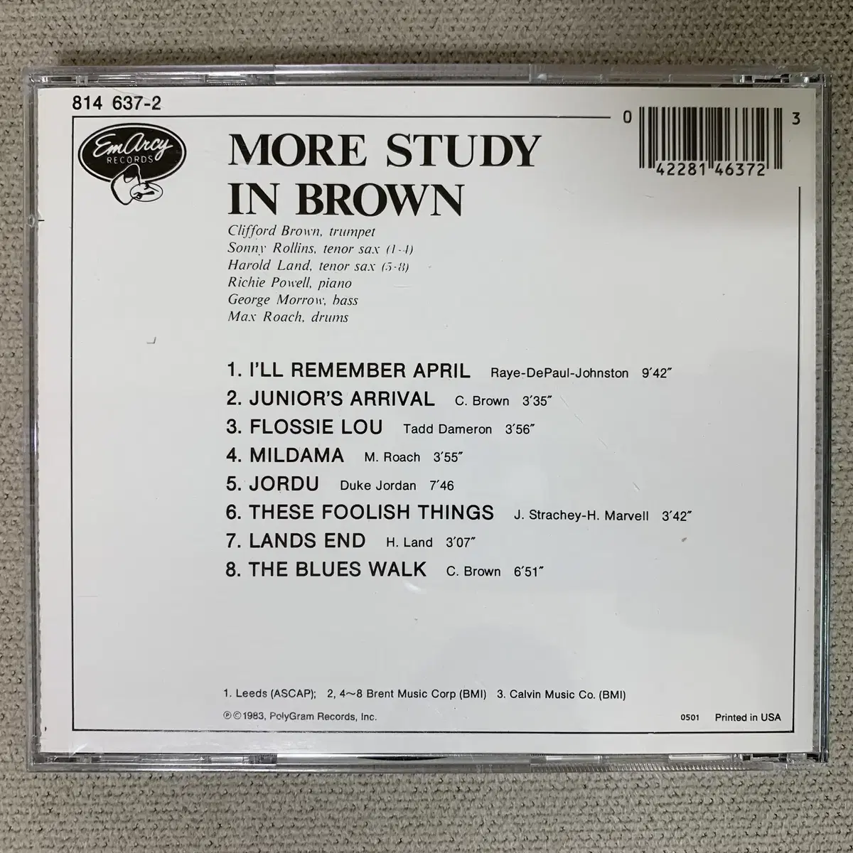 [CD] Clifford Brown - More Study In ...