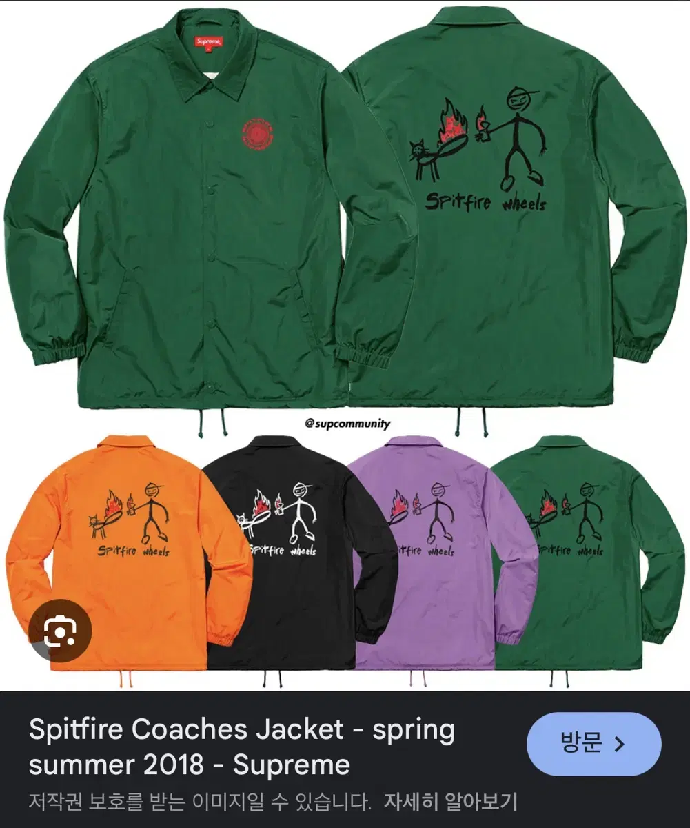 Supreme Spitfire Coach Jacket M Green