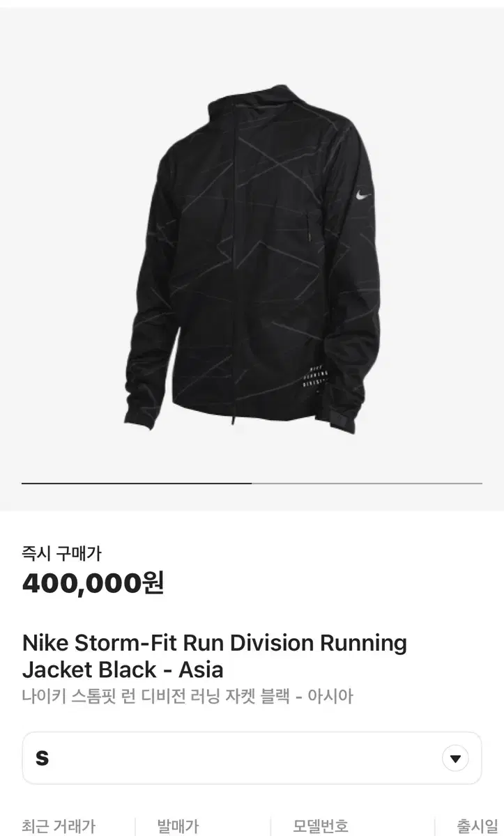 (New/Registered Price 40.5) Nike Advanced Line RunDivision Storm Fit Jacket Windbreaker