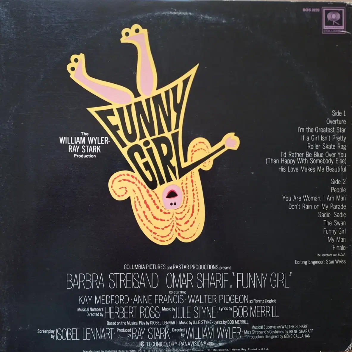 미국원반/초판/OST/Funny Girl LP