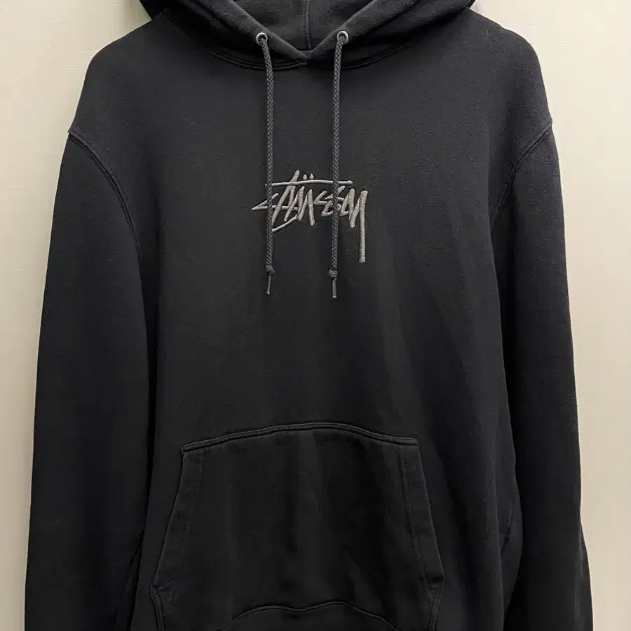 (L)Stussy 스투시 코튼 폴리 스톡로고 자수 후드티셔츠 스웻