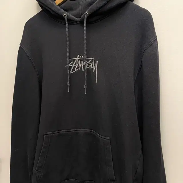 (L)Stussy 스투시 코튼 폴리 스톡로고 자수 후드티셔츠 스웻