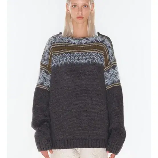 오픈와이와이 스웨터 OPEN YY fair isle sweater