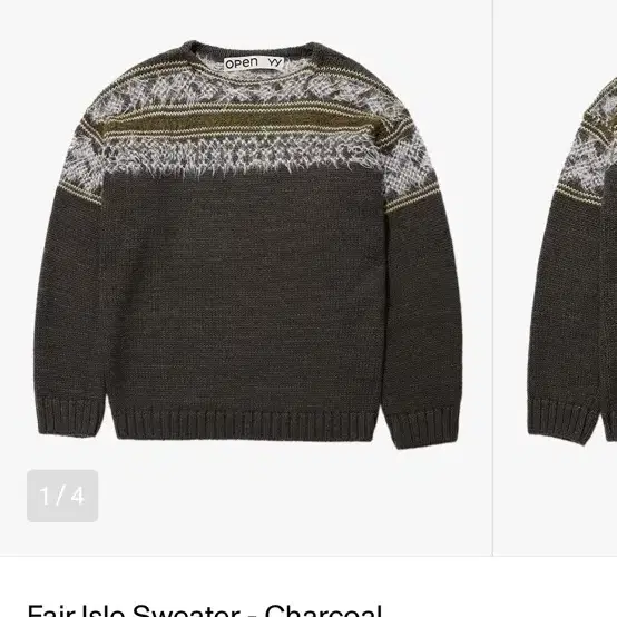 오픈와이와이 스웨터 OPEN YY fair isle sweater