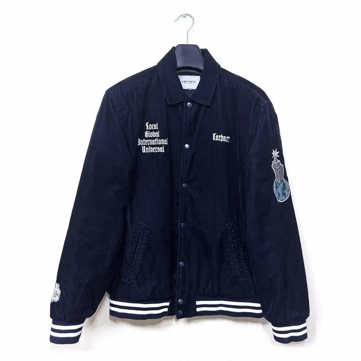 M) Calhart's WIP Corduroy Letterman Jacket