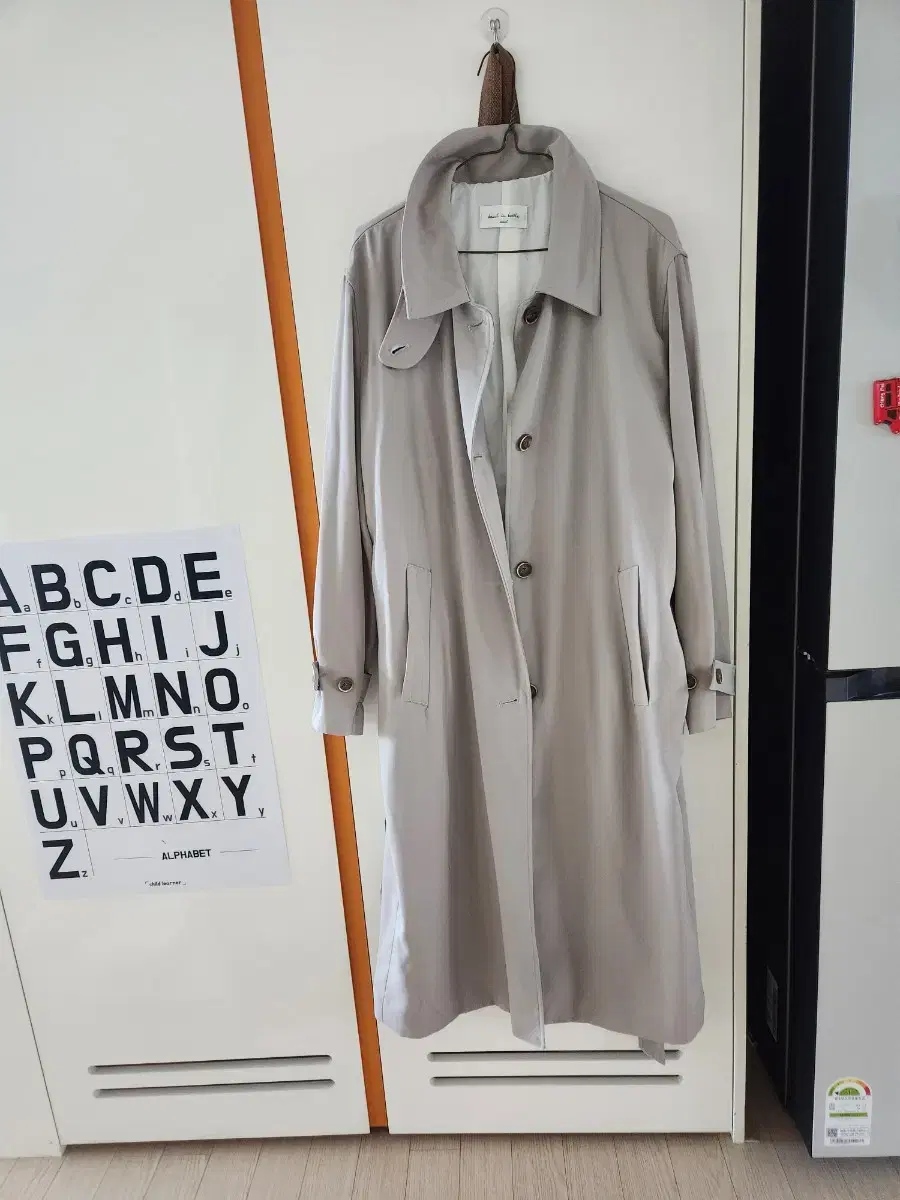 (High quality)Patissou maxi long trench coat gray lavamba