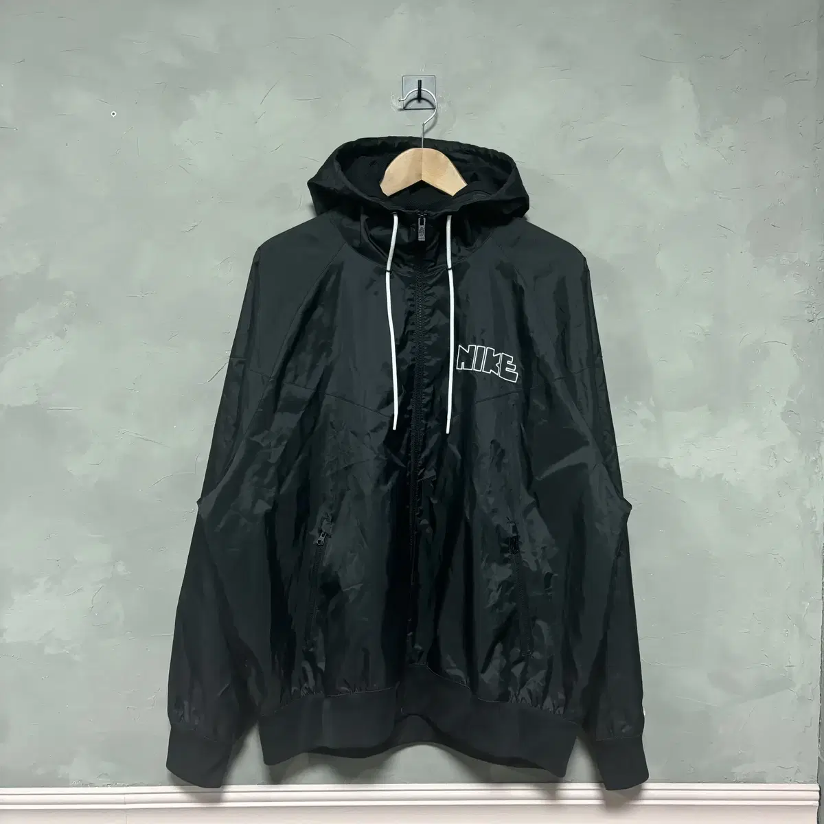 Nike New Windrunner Windbreaker Big Logo Black