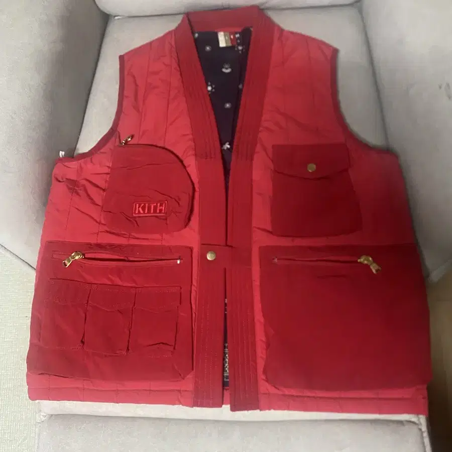 키스 KITH Nylon Quilted Tactical Vest 'Red