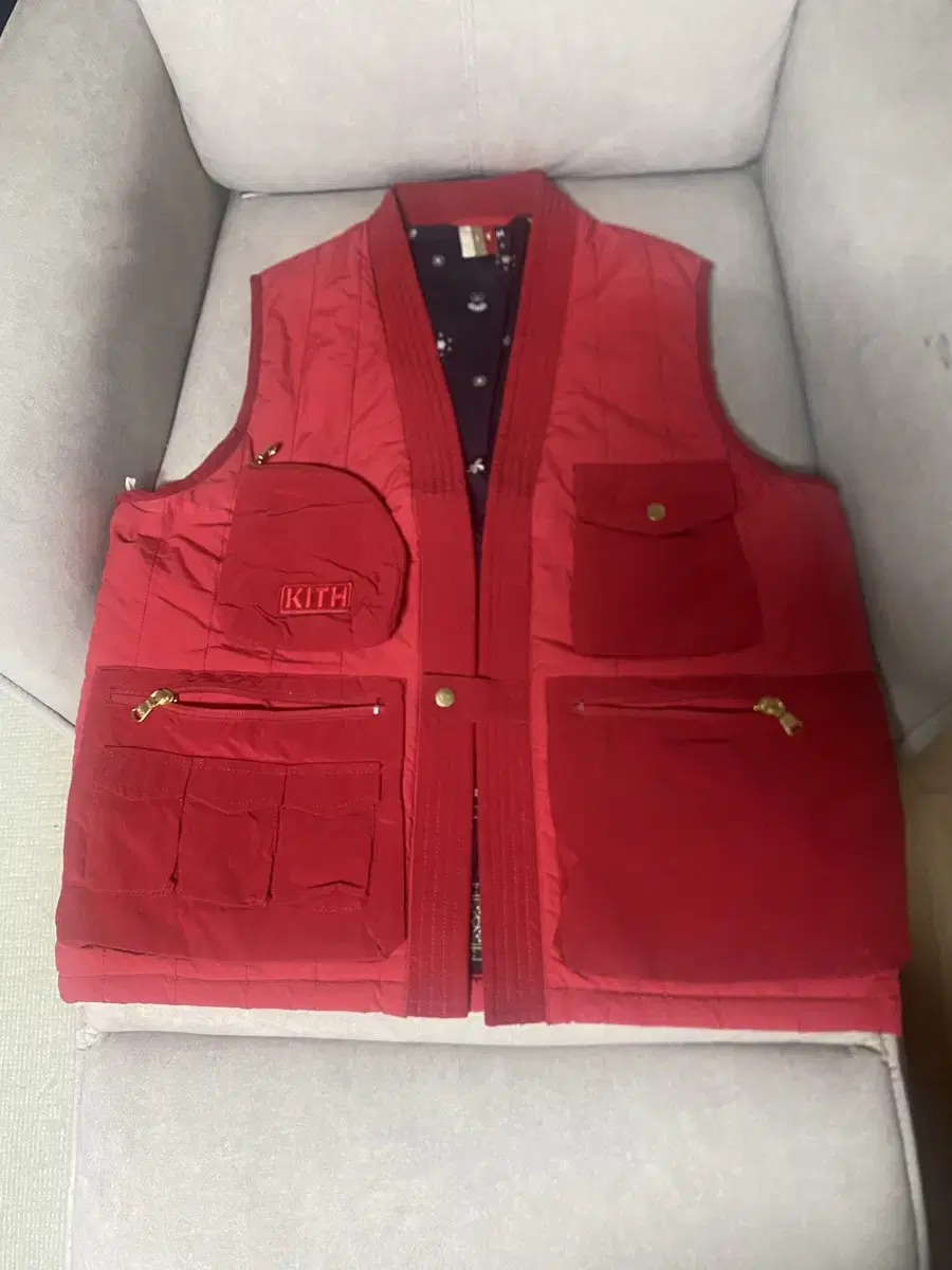 키스 KITH Nylon Quilted Tactical Vest 'Red