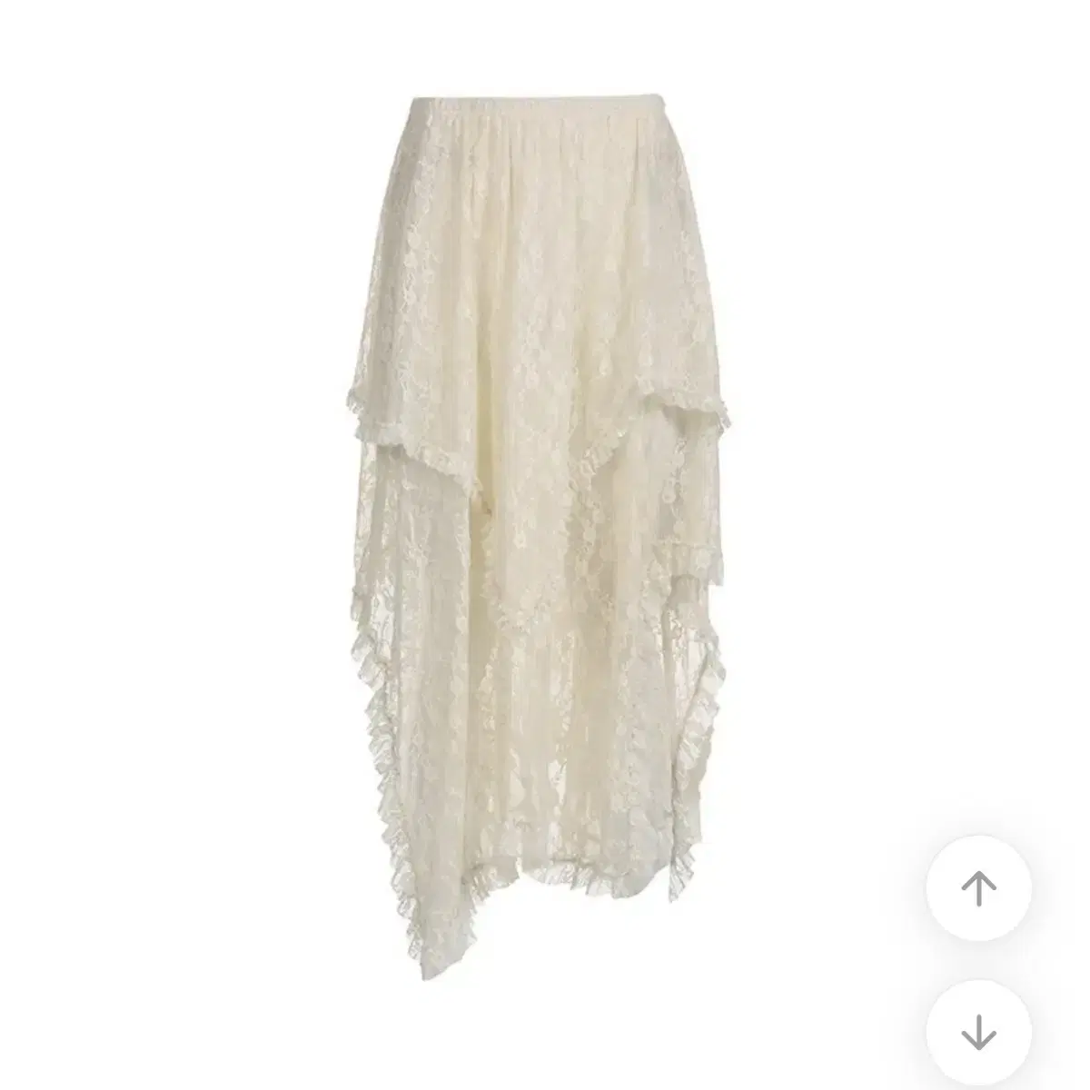 Lace unbalance layered skirt