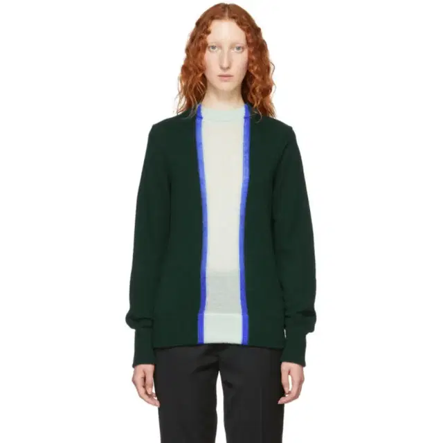 나마체코Namacheko Green Wool Striped sweater