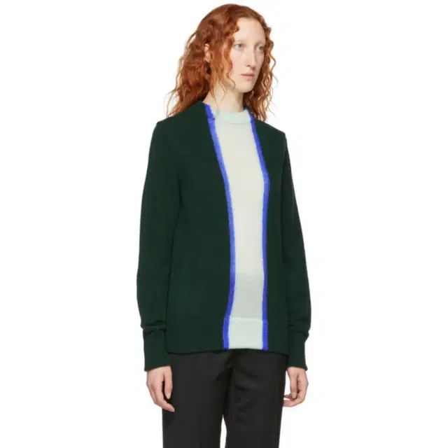 나마체코Namacheko Green Wool Striped sweater