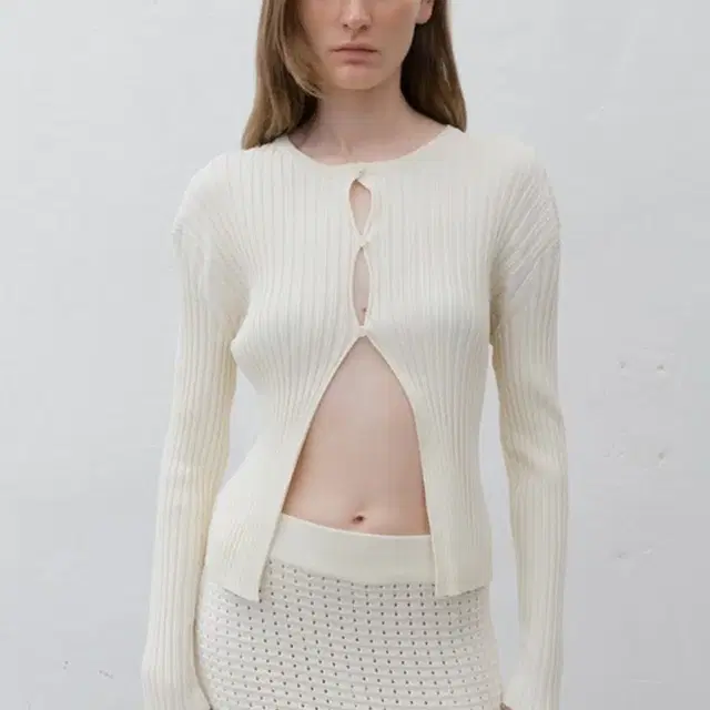 르917 le17 ribbed stretch knit cardigan 니