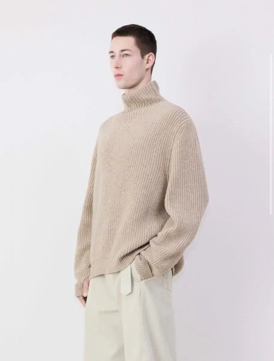 [S] Lemaire 24fw High-neck jumper knit beige