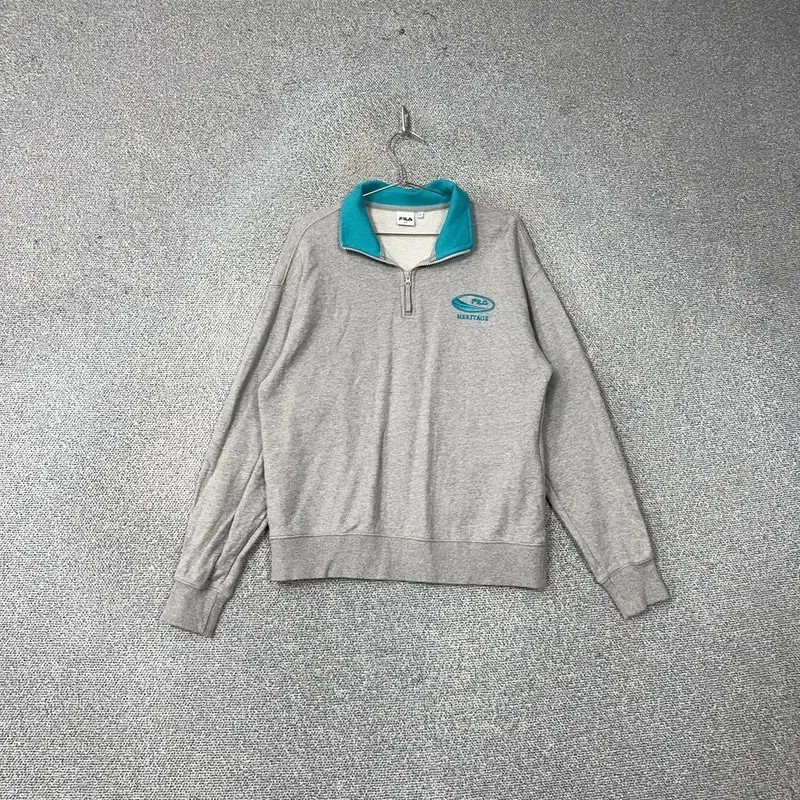 Wheeler Mint Point Logo Grey Sweat Vahn Zip Up S